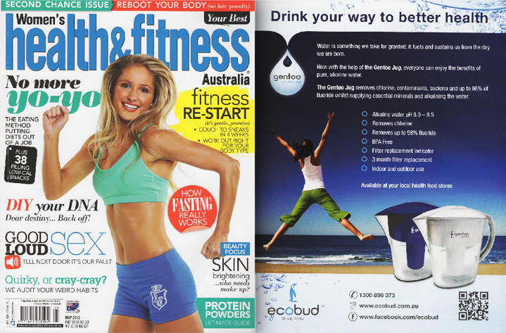 Find Gentoo Alkaline Water Jug in the Women’s health & fitness magazine May issue